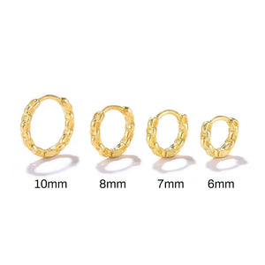 925 Silver Hoop Earrings Set for Women, 4 Pieces Twist Design