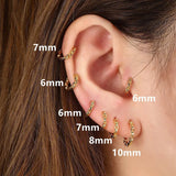925 Silver Hoop Earrings Set for Women, 4 Pieces Twist Design