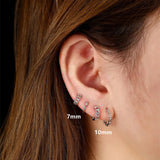 925 Silver Hoop Earrings Set for Women, 4 Pieces Twist Design