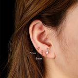 925 Silver Hoop Earrings Set for Women, 4 Pieces Twist Design