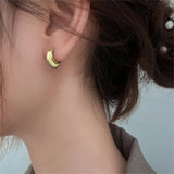 Stylish 925 Silver Geometric Stud Earrings