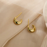 Stylish 925 Silver Geometric Stud Earrings