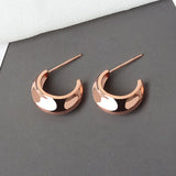 Stylish 925 Silver Geometric Stud Earrings