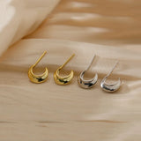 Stylish 925 Silver Geometric Stud Earrings
