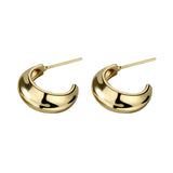 Stylish 925 Silver Geometric Stud Earrings