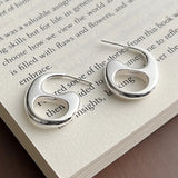 925 Silver Pig Nose Earrings European Heavy Industry Style Fashionable