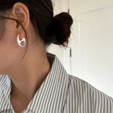 925 Silver Pig Nose Earrings European Heavy Industry Style Fashionable