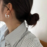 925 Silver Pig Nose Earrings European Heavy Industry Style Fashionable