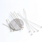 925 Silver Pin Ball Head Needles 20MM 30MM 40MM DIY Jewelry Findings 50pcs