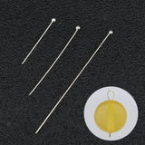 925 Silver Pin Ball Head Needles 20MM 30MM 40MM DIY Jewelry Findings 50pcs
