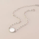 925 Silver Geometric Circle Tile Bracelet for Women
