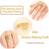 925 Silver Ring Blank for 10mm Half Drilled Pearl Setting