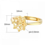 925 Silver Ring Blank for 10mm Half Drilled Pearl Setting