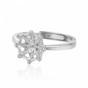 925 Silver Ring Blank for 10mm Half Drilled Pearl Setting