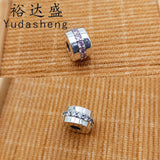 925 Silver Pink Sparkling Row Clip Charm High Jewelry