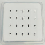 925 Silver Cross Nose Stud Body Piercing Jewelry