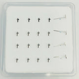 925 Silver Cross Nose Stud Body Piercing Jewelry
