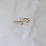 925 Silver Plated 14K Double Arc Zircon Earrings for Women Girl
