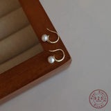 925 Silver Plated Shell Pearl Earrings for Women