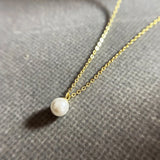 925 Sterling Silver Plated Pearl Necklace Light Ladies Wedding Chain Jewelry