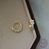 925 Silver Plated CZ Butterflies Earrings for Women