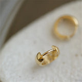 925 Silver Plated 14K Zircon Hoop Earrings Women Jewelry