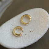 925 Silver Plated 14K Zircon Hoop Earrings Women Jewelry