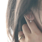 925 Silver Plated Zircon Sparkling Crystal Earrings