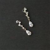 925 Silver Plated Zircon Sparkling Crystal Earrings