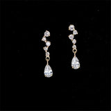 925 Silver Plated Zircon Sparkling Crystal Earrings