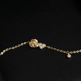 925 Silver Plated 14k Love & Rose Slim Bracelet