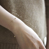 925 Silver Plated 14k Bracelet Slim U Lovely Women's Bracelet
