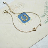 925 Silver Plated 14k Bracelet Slim U Lovely Women's Bracelet