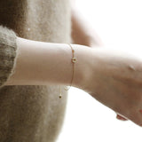 925 Silver Plated 14k Bracelet Slim U Lovely Women's Bracelet