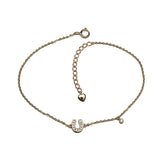 925 Silver Plated 14k Bracelet Slim U Lovely Women's Bracelet