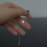 925 Silver Plating 14K Three Heart Bracelet Women Jewelry Gift