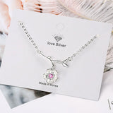 925 Silver Plum Blossom Branch Necklace Women Jewelry