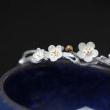 925 Silver Plum Flower Bracelet for Women Chinese Jewelry
