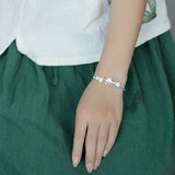 925 Silver Plum Flower Bracelet for Women Chinese Jewelry