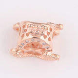 925 Sterling Silver Crown Carriage Charm Fit Bead Bracelet European Jewelry