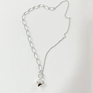 925 Silver Heart Pendant Necklace - Birthday Gift for Mom Daughter Girlfriend