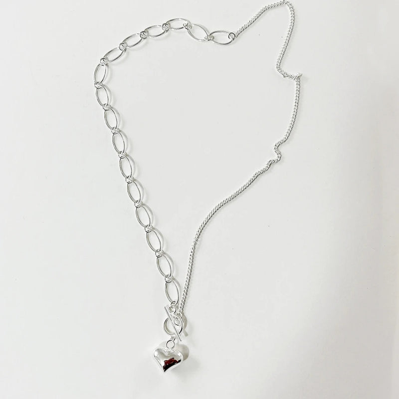 925 Silver Heart Pendant Necklace - Birthday Gift for Mom Daughter Girlfriend