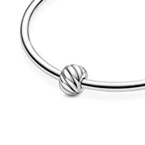 925 Silver Grooved Clamp Joint Bracelet for Women