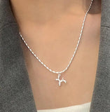 925 Silver Poodle Balloon Dog Charm Necklace for Women