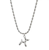 925 Silver Poodle Balloon Dog Charm Necklace for Women