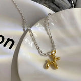 925 Silver Poodle Balloon Dog Charm Necklace