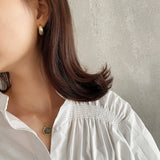 925 Silver Thick Huggie Earrings Semi Round Hoops for Women Teens