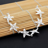 925 Sterling Silver Pretty Charms starfish Bracelet for Women