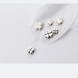 925 Sterling Silver Clover Spacer Beads 5mm 6mm 8mm DIY Jewelry Making
