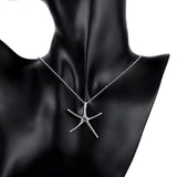 925 Sterling Silver Starfish Jewelry Set for Women